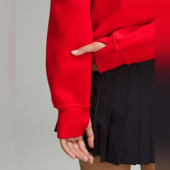 Lululemon Scuba Oversized Funnel-Neck Half ZipTrue Red size M/L - Picture 5 of 14